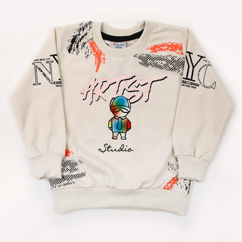 Boys Full Sleeves SweatShirt - Fawn