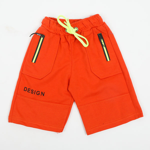 Boy Knitted Shorts - Rust