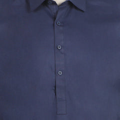 Men's Stitched Shalwar Suit - Navy Blue