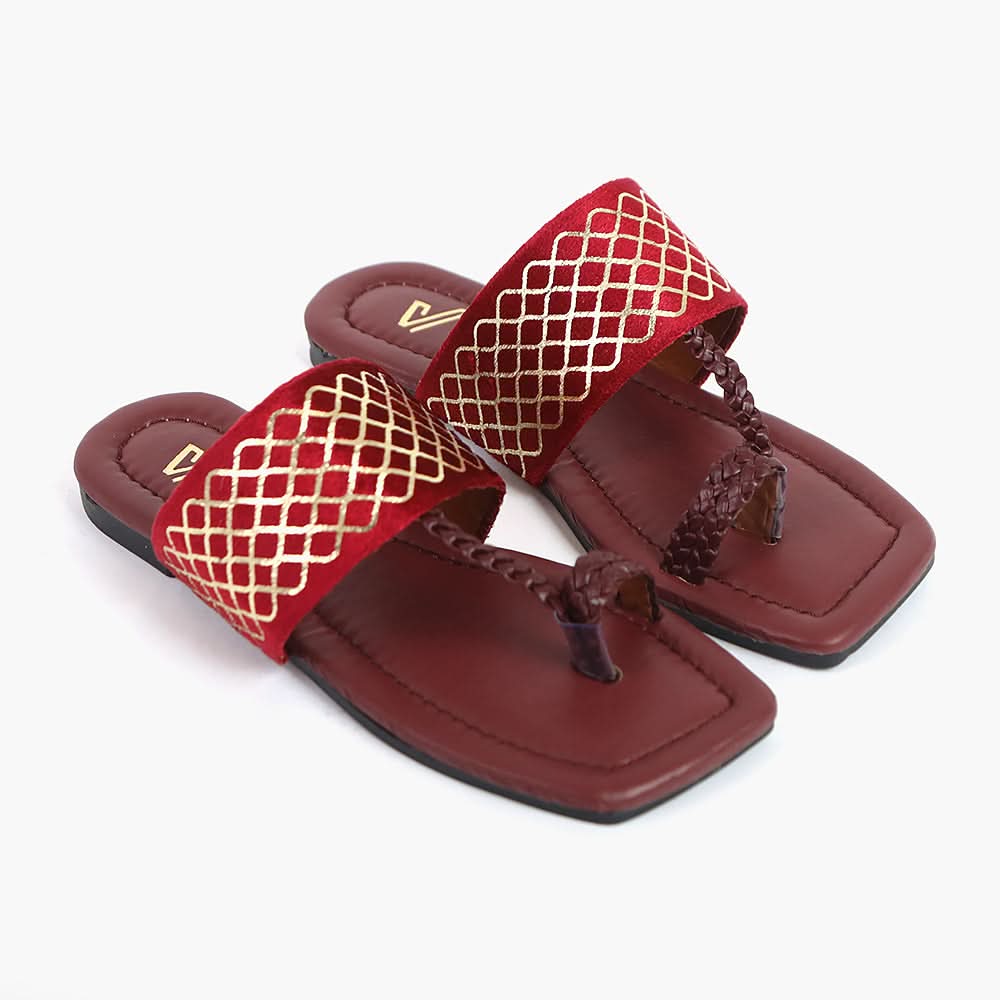 Girls Slipper - Maroon, Girls Slippers, Chase Value, Chase Value