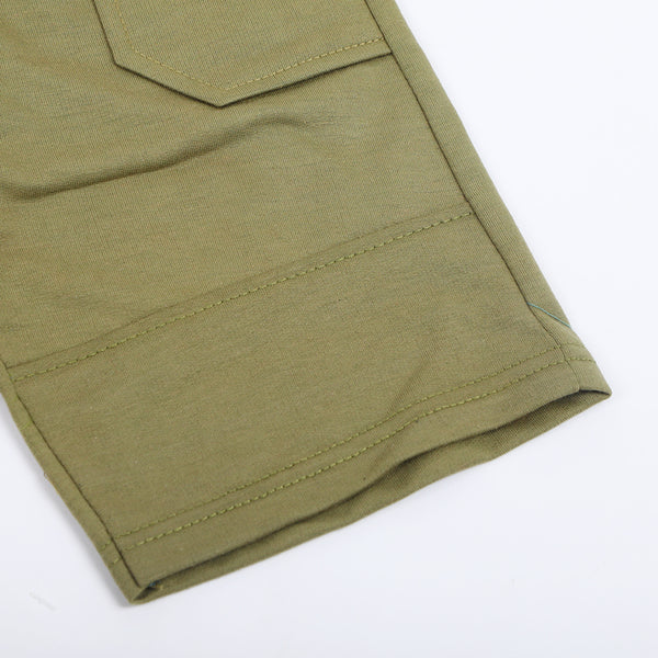 Boy Knitted Shorts - Olive Green