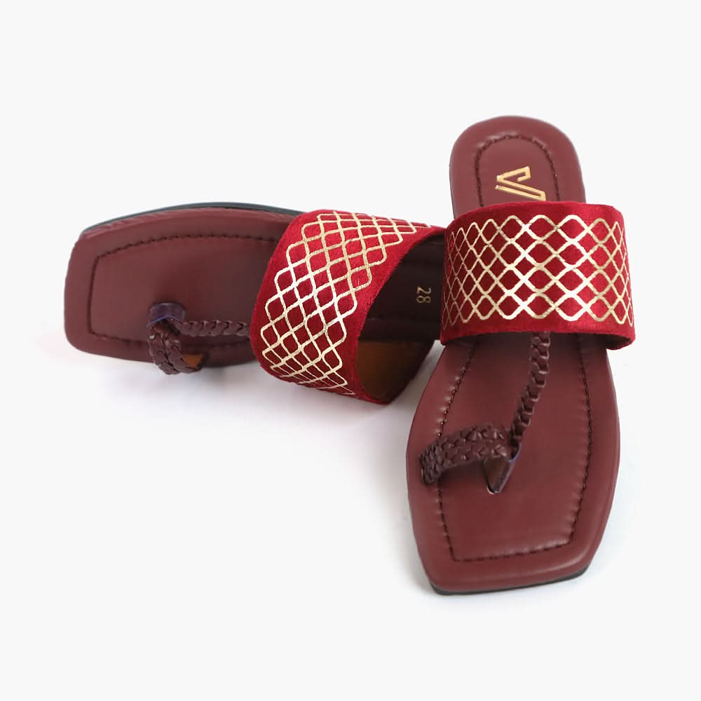 Girls Slipper - Maroon, Girls Slippers, Chase Value, Chase Value