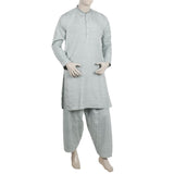 Men's Embroidered Kurta Shalwar Suit - Green, Men's Shalwar Kameez, Chase Value, Chase Value