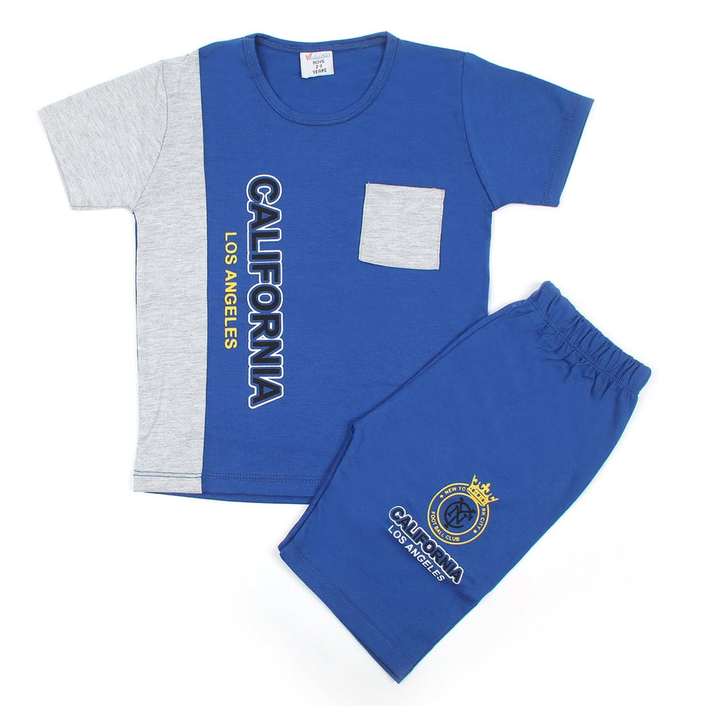 Boys Half Sleeves Short Suit - Royal Blue, Boys Sets & Suits, Chase Value, Chase Value