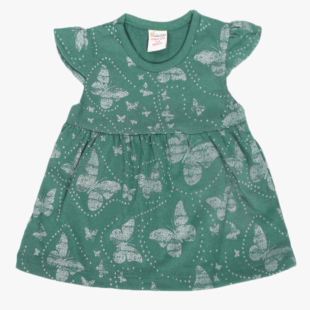 Girls Independence Day Frock - Green, Girls Frocks, Chase Value, Chase Value