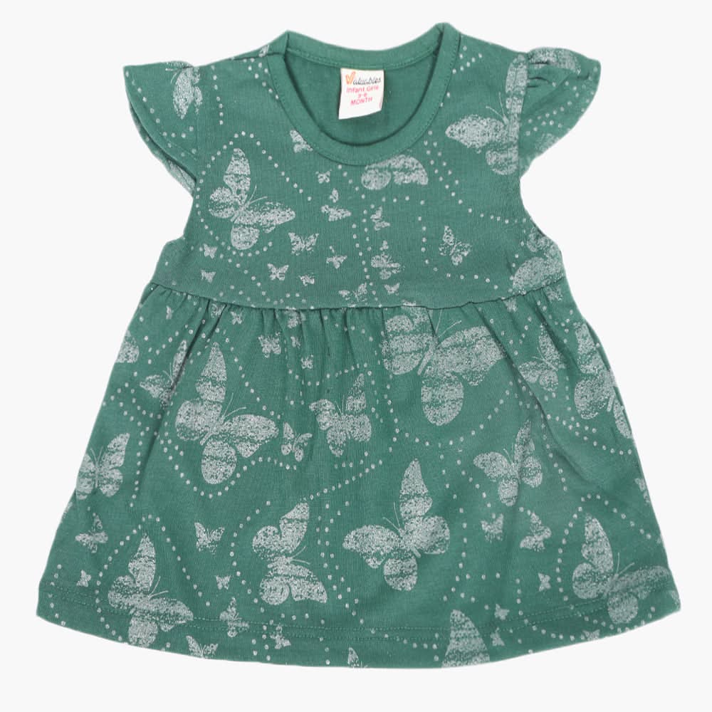 Girls Independence Day Frock - Green, Girls Frocks, Chase Value, Chase Value