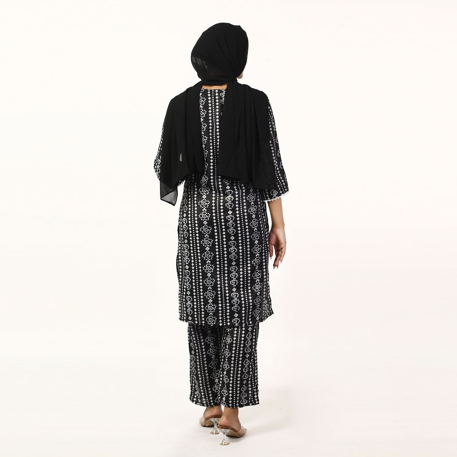 Women'S Printed Co-Ord Set Suit - Black, Women Co-Ord Set, Chase Value, Chase Value