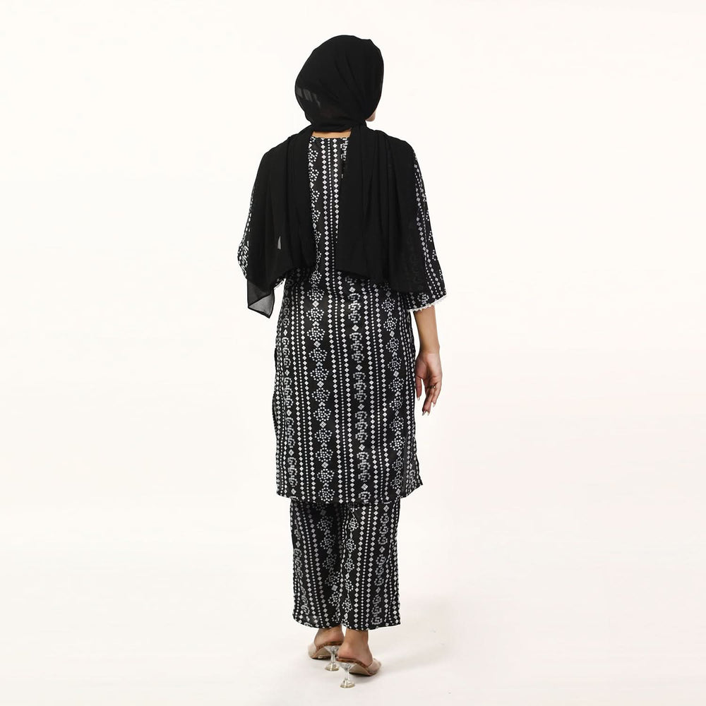 Women'S Printed Co-Ord Set Suit - Black, Women Co-Ord Set, Chase Value, Chase Value