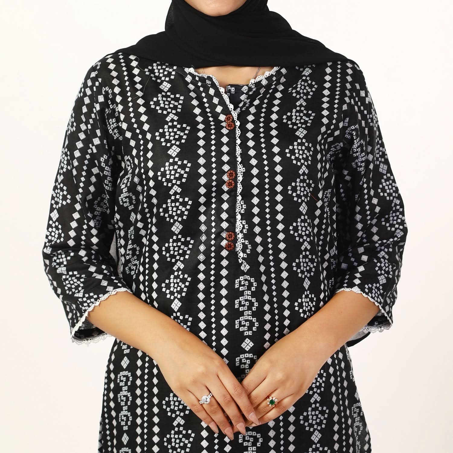 Women'S Printed Co-Ord Set Suit - Black, Women Co-Ord Set, Chase Value, Chase Value