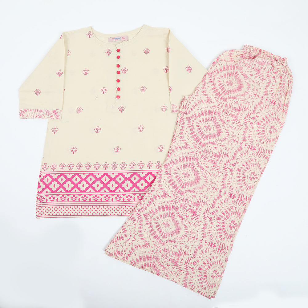 Girls Shalwar Suit - Beige, Girls Shalwar Kameez, Chase Value, Chase Value