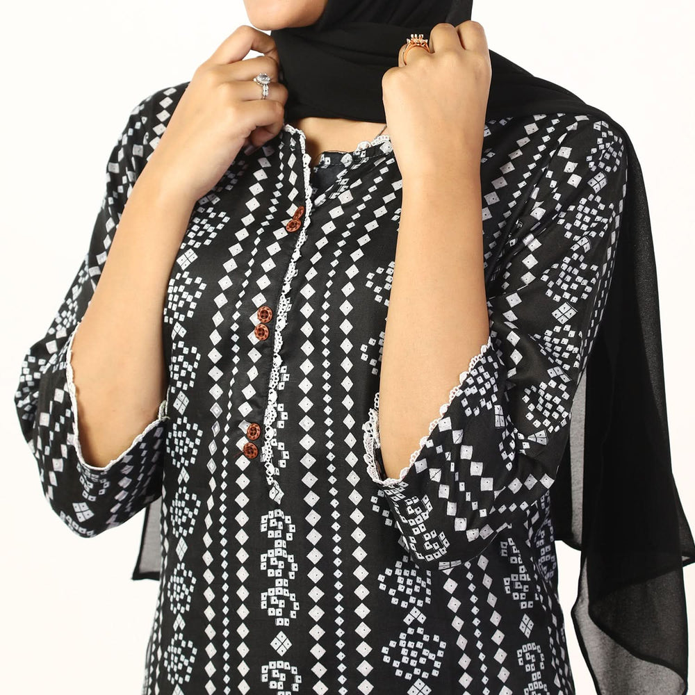 Women'S Printed Co-Ord Set Suit - Black, Women Co-Ord Set, Chase Value, Chase Value