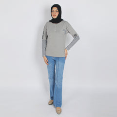 Eminent Women's Full Sleeves T-Shirt - Frost Grey