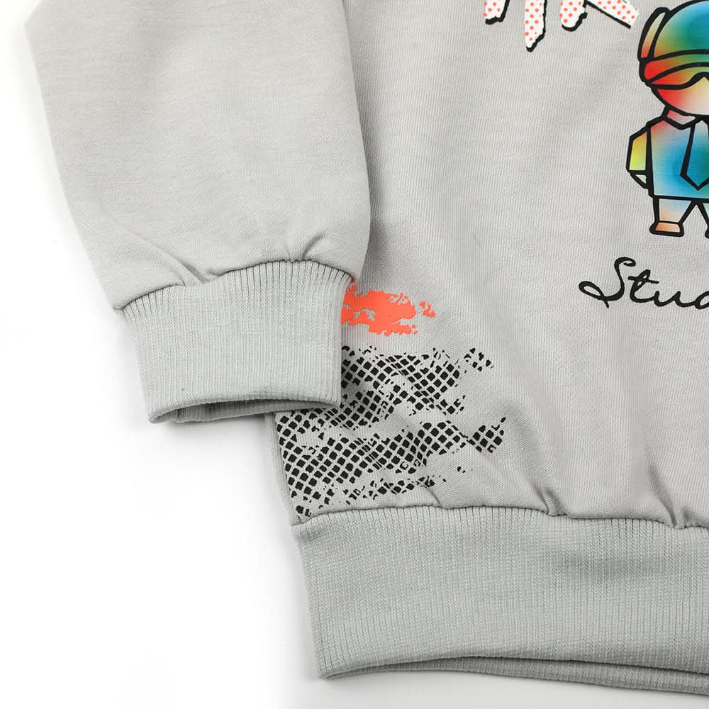 Boys Full Sleeves SweatShirt - Grey, Boys Hoodies & Sweat Shirts, Chase Value, Chase Value