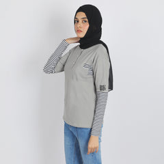 Eminent Women's Full Sleeves T-Shirt - Frost Grey