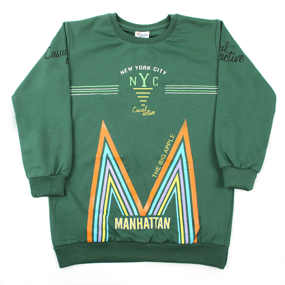 Boys Full Sleeves SweatShirt - Green, Boys Hoodies & Sweat Shirts, Chase Value, Chase Value