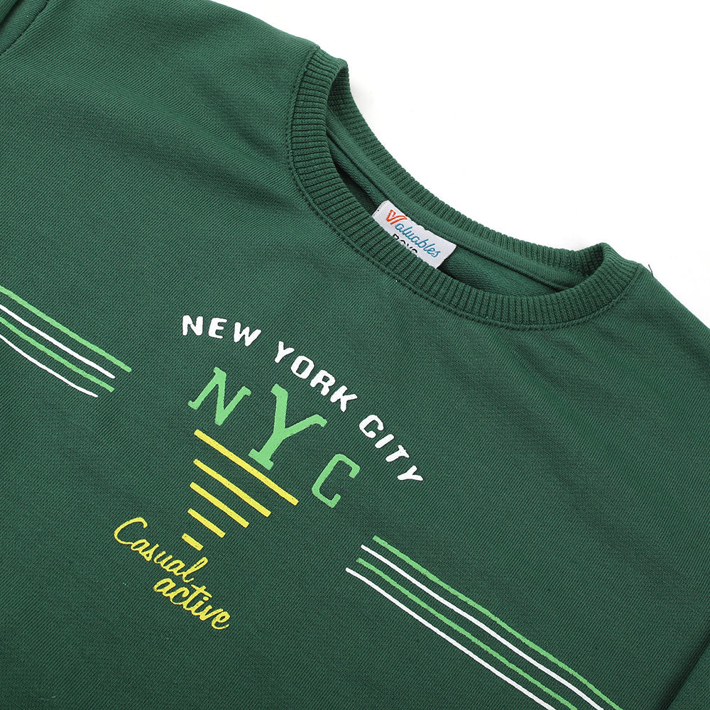 Boys Full Sleeves SweatShirt - Green, Boys Hoodies & Sweat Shirts, Chase Value, Chase Value