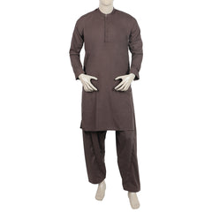 Men's Fancy Shalwar Suit - Brown