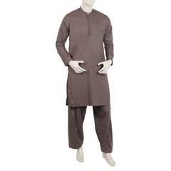 Men's Fancy Shalwar Suit - Brown