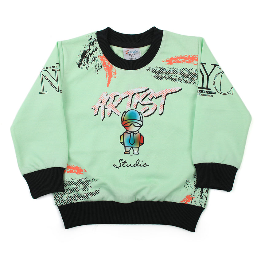 Boys Full Sleeves SweatShirt - Light Green