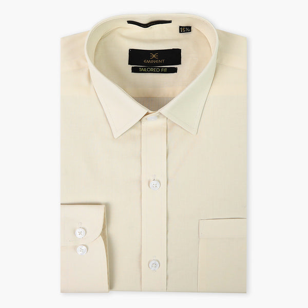 Eminent Men's Formal Plain Shirt - Cream