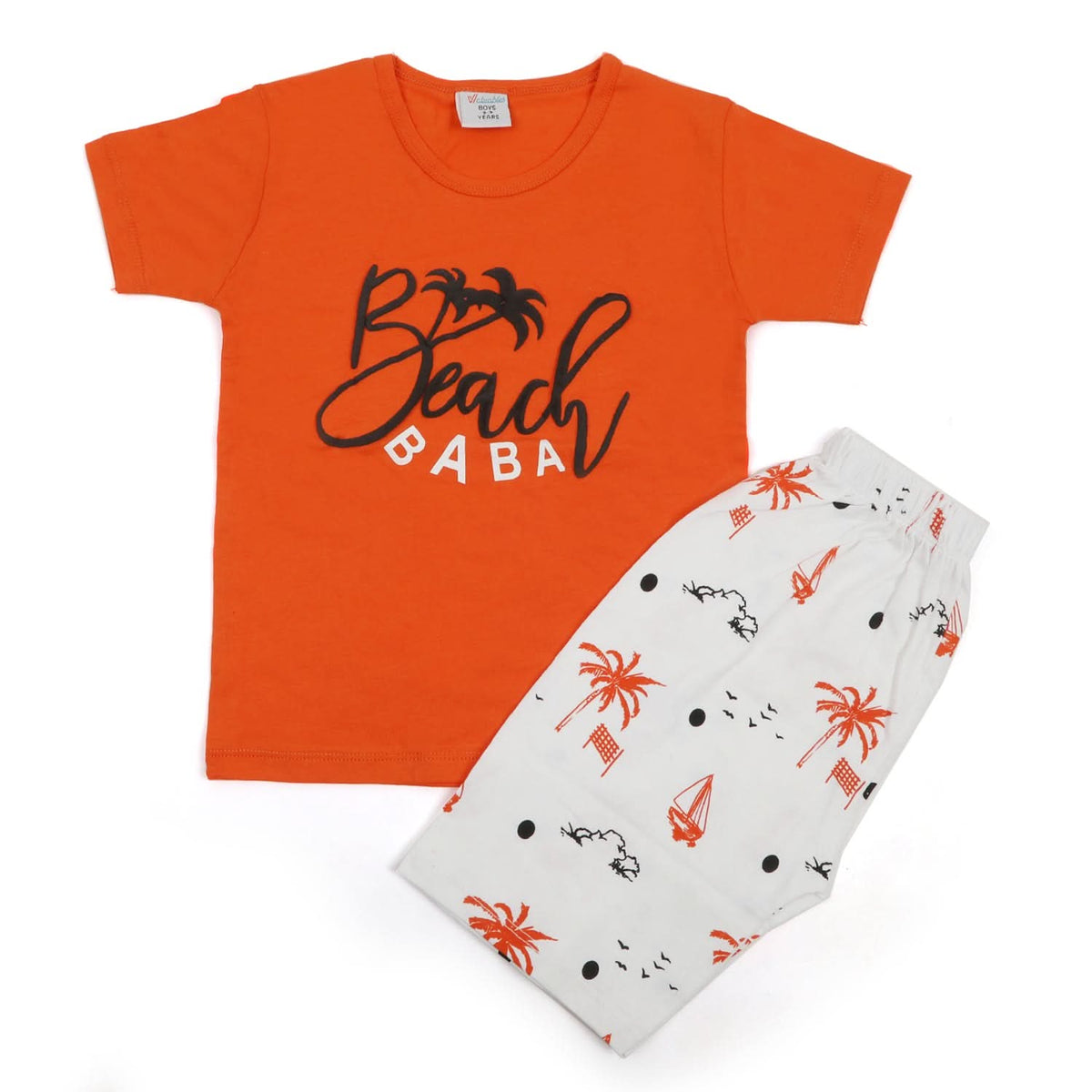 Boys Half Sleeves Short Suit - Orange, Boys Sets & Suits, Chase Value, Chase Value