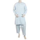 Men's Embroidered Kurta Shalwar Suit - Blue, Men's Shalwar Kameez, Chase Value, Chase Value