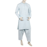 Men's Embroidered Kurta Shalwar Suit - Blue, Men's Shalwar Kameez, Chase Value, Chase Value