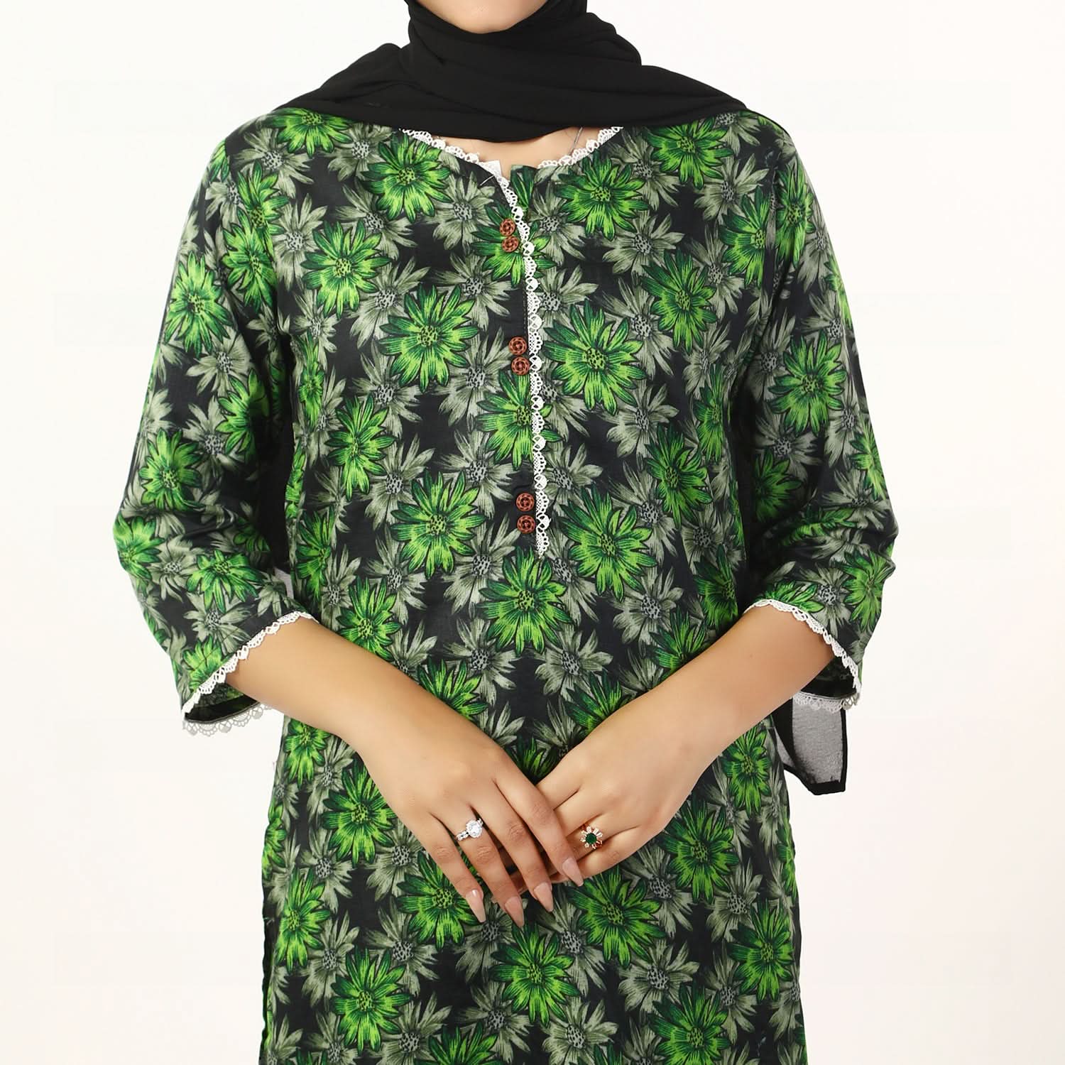 Women'S Printed Co-Ord Set Suit - Green, Women Co-Ord Set, Chase Value, Chase Value