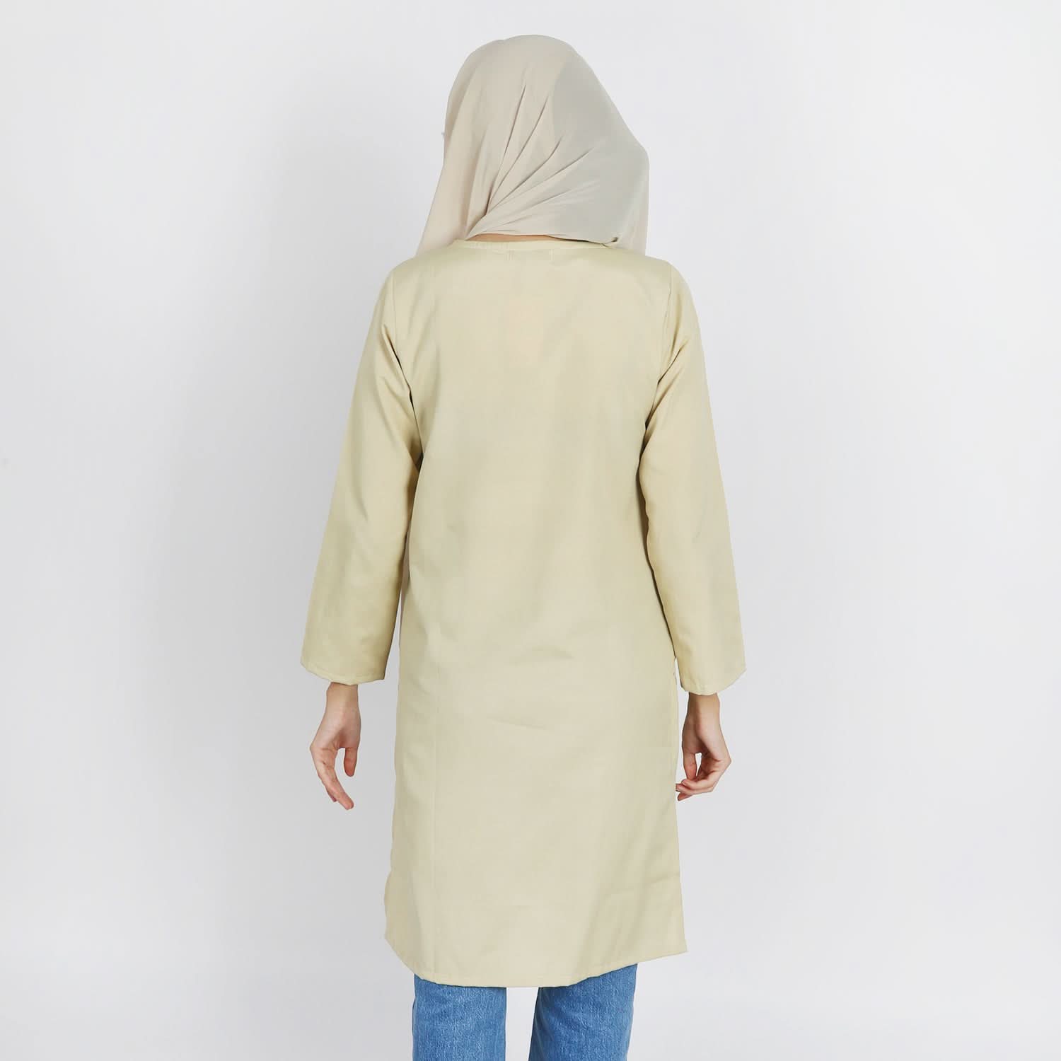 Women's Stitched Kurti - Beige, Women Ready Kurtis, Chase Value, Chase Value