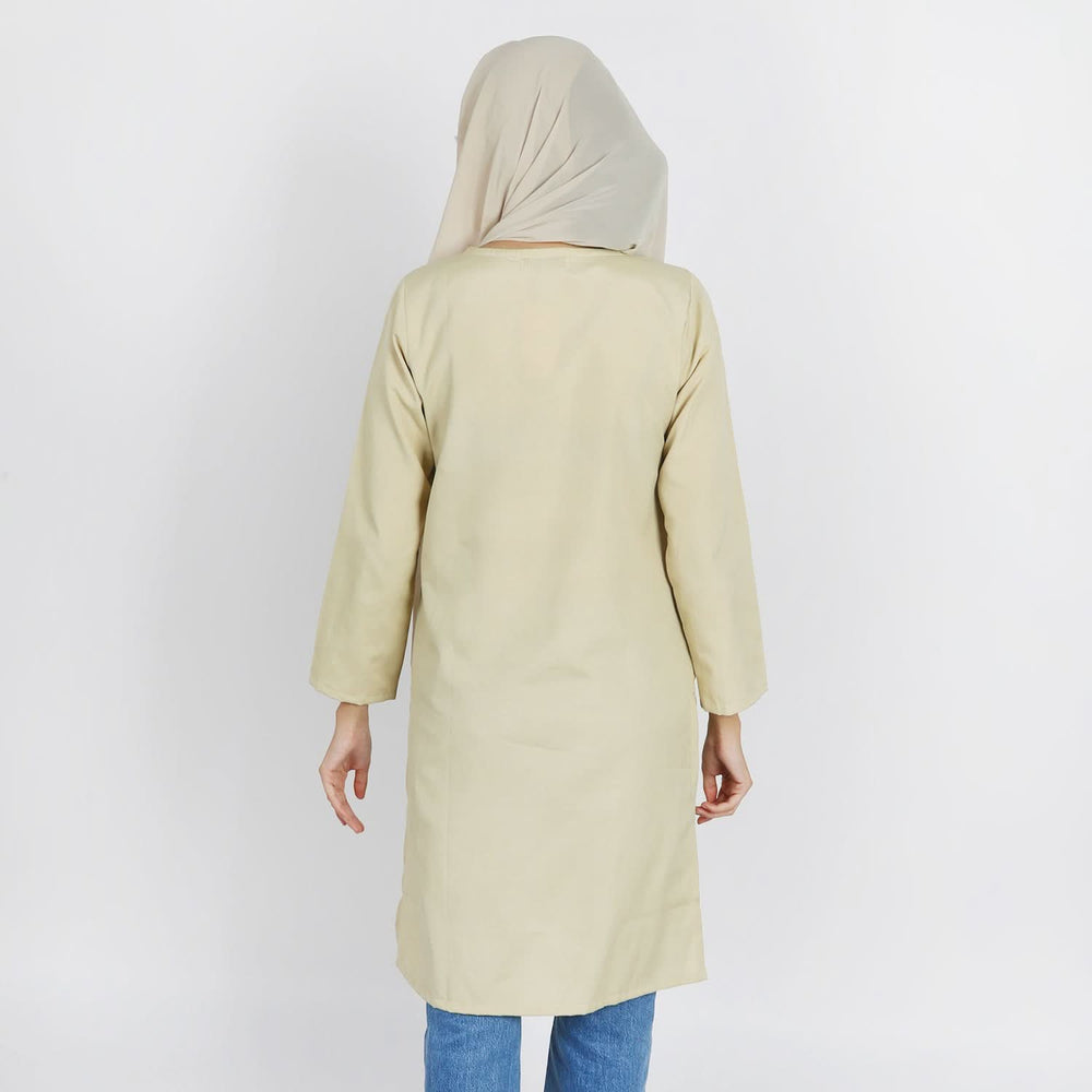 Women's Stitched Kurti - Beige, Women Ready Kurtis, Chase Value, Chase Value