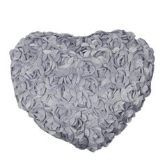 Flower Heart Pillows - Grey
