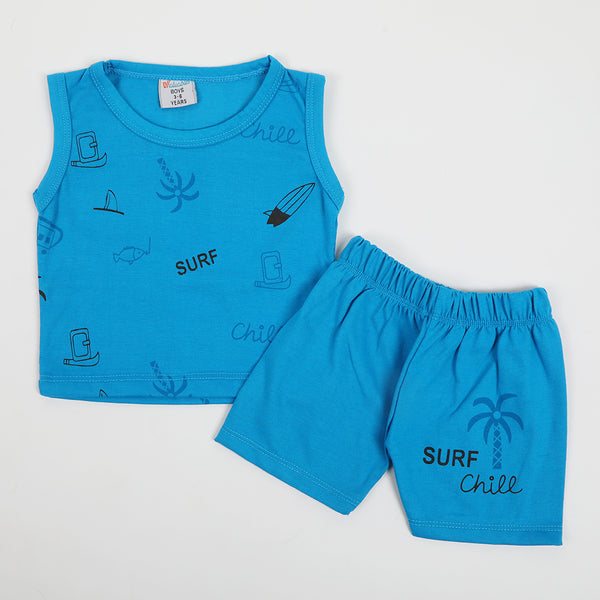 Newborn Boys Sando Suit - Sea Blue, Newborn Boys Sets & Suits, Chase Value, Chase Value