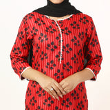 Women'S Printed Co-Ord Set Suit - Red, Women Co-Ord Set, Chase Value, Chase Value