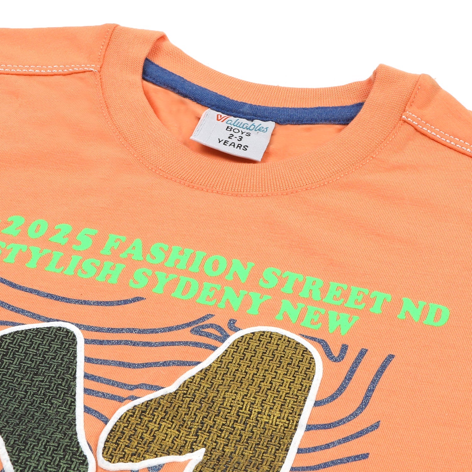 Boys Half Sleeves Denim Short Suit - Peach, Boys Sets & Suits, Chase Value, Chase Value