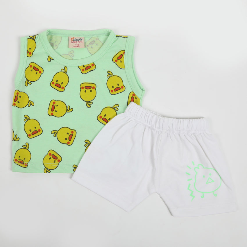 Newborn Girls Sando Suit - Green, Newborn Girls Sets & Suits, Chase Value, Chase Value