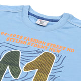 Boys Half Sleeves Denim Short Suit - Sky Blue, Boys Sets & Suits, Chase Value, Chase Value