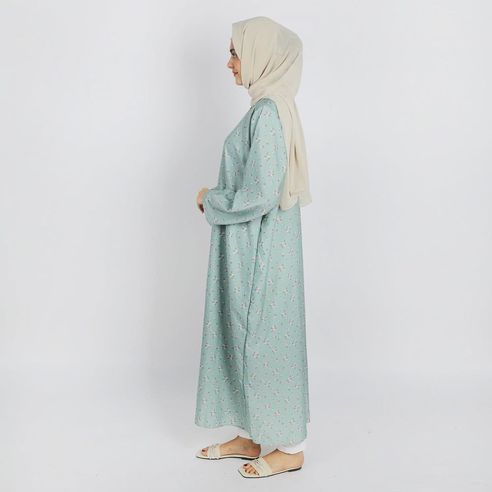 Women's Maxi Style Abaya - Sea Green, Women Abayas, Chase Value, Chase Value