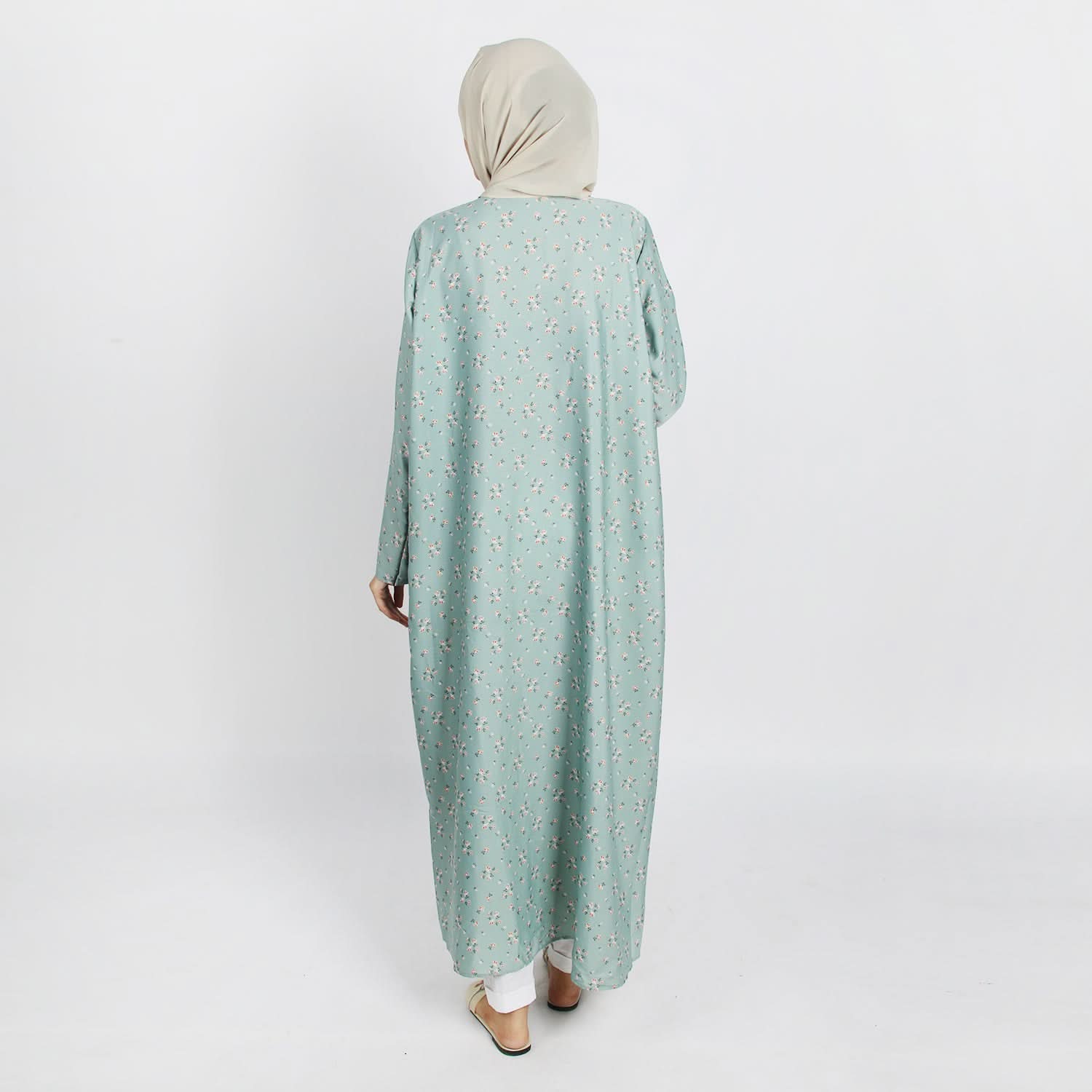 Women's Maxi Style Abaya - Sea Green, Women Abayas, Chase Value, Chase Value