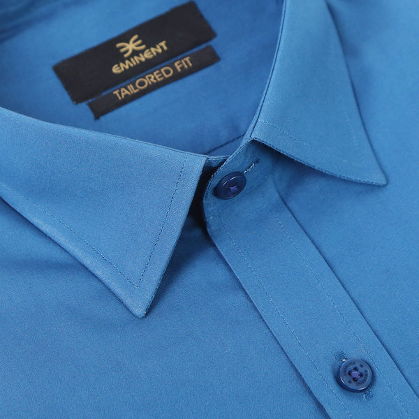 Eminent Men's Formal Plain Shirt - Ink Blue