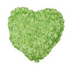 Flower Heart Pillows - Green