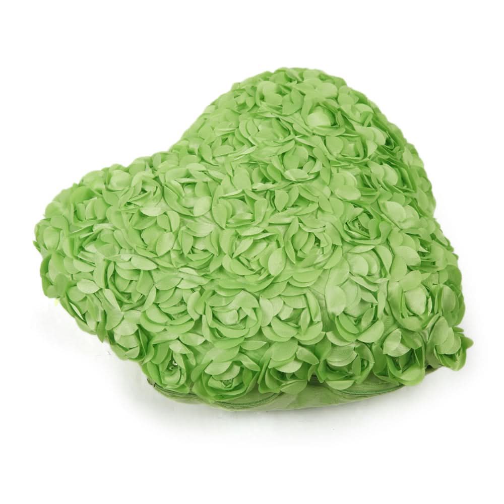 Flower Heart Pillows - Green, Cushions & Pillows, Chase Value, Chase Value