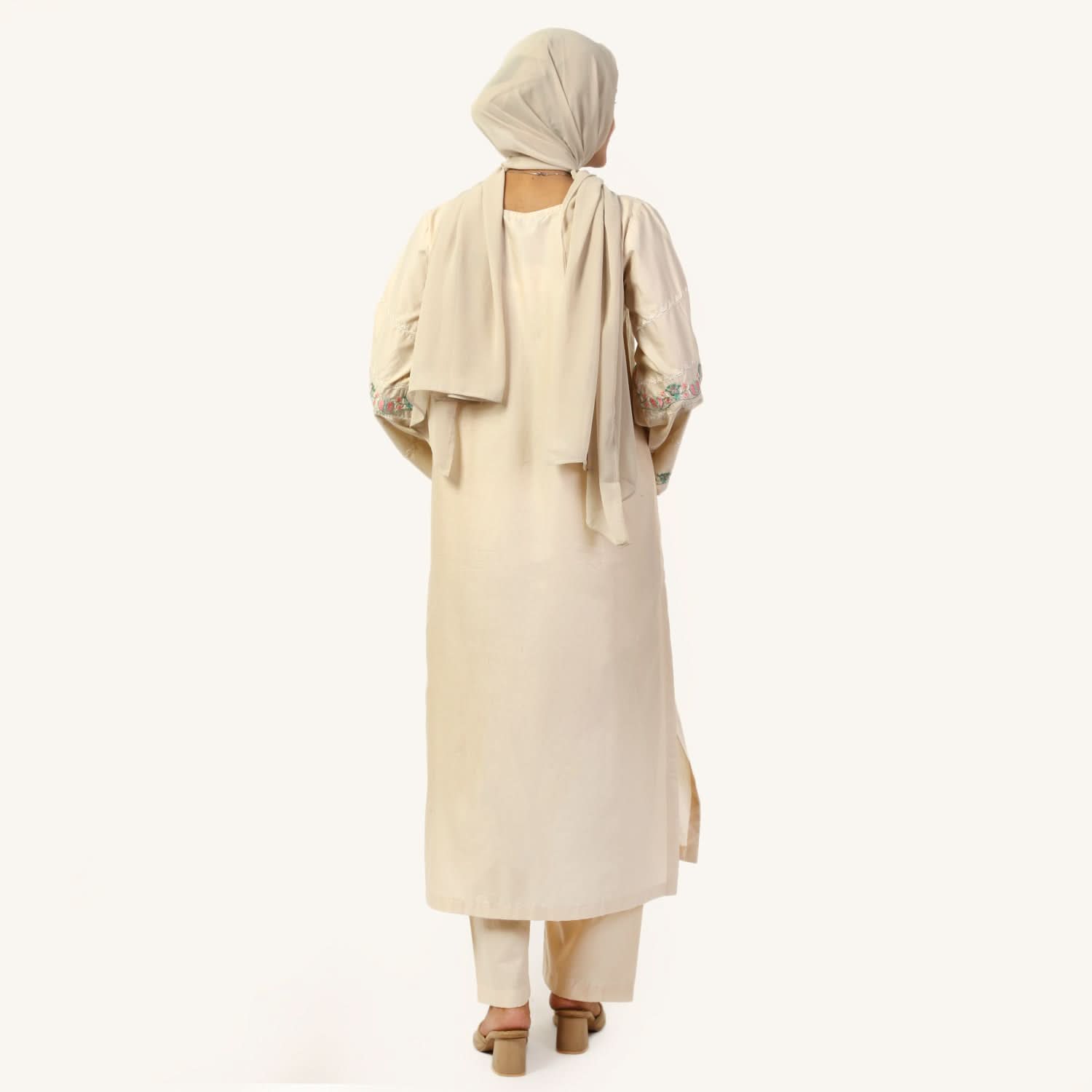 Women's Cotton Embroidered 2Pcs Suit - Fawn, Women Shalwar Suits, Chase Value, Chase Value