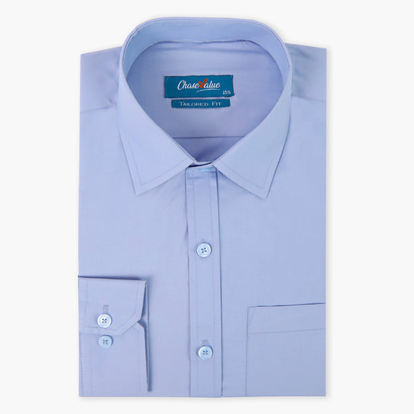 Men's Formal Plain Shirt - Sky Blue, Men's Shirts, Chase Value, Chase Value