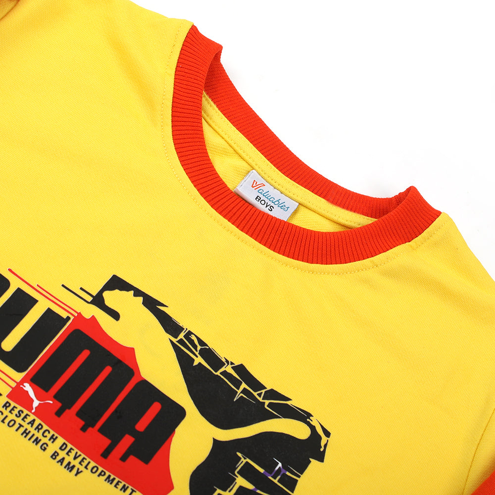 Boys Full Sleeves SweatSuit - Yellow, Boys Sets & Suits, Chase Value, Chase Value