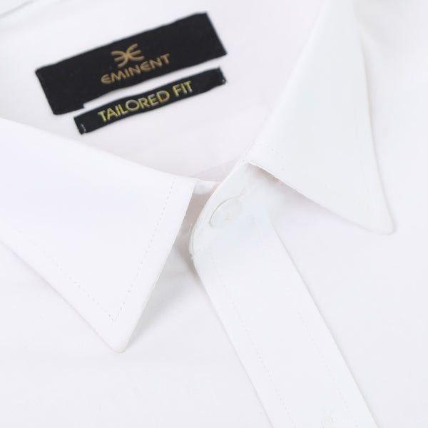 Eminent Men's Formal Plain Shirt - White