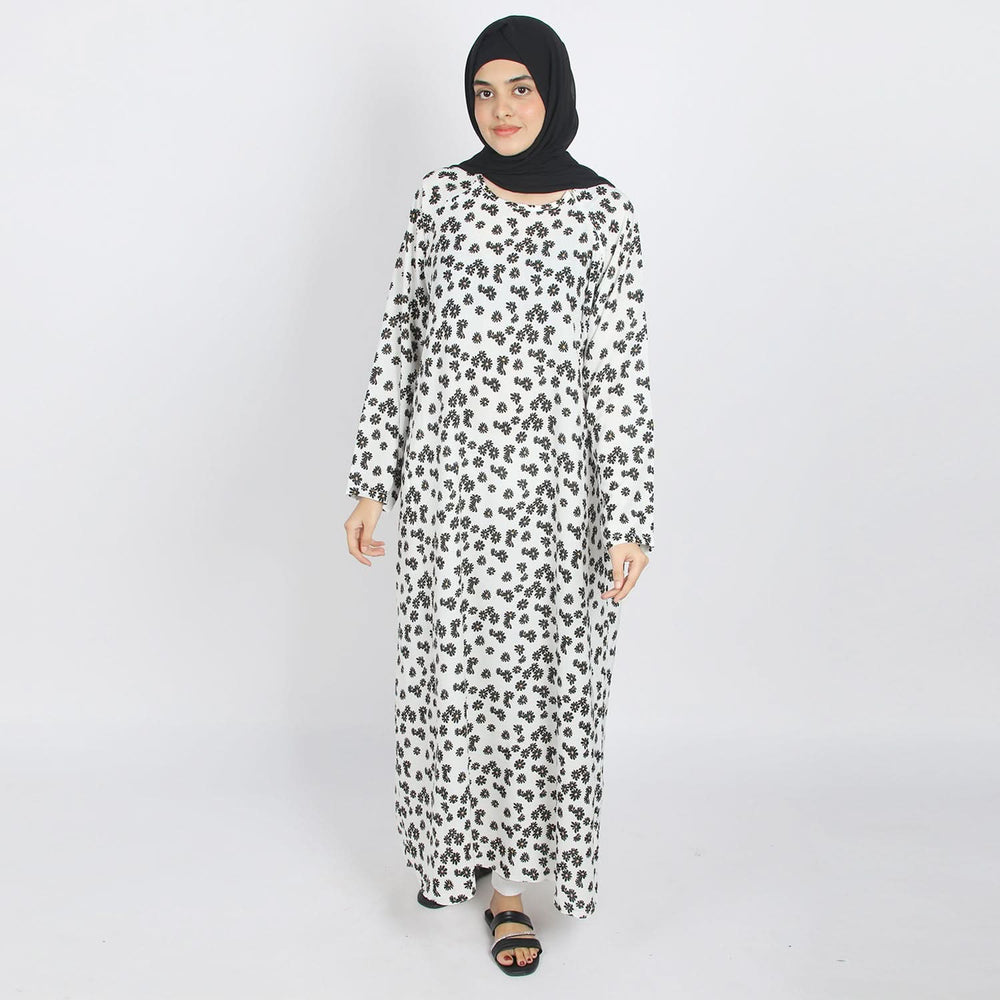 Women's Maxi Style Abaya  - Off White, Women Abayas, Chase Value, Chase Value