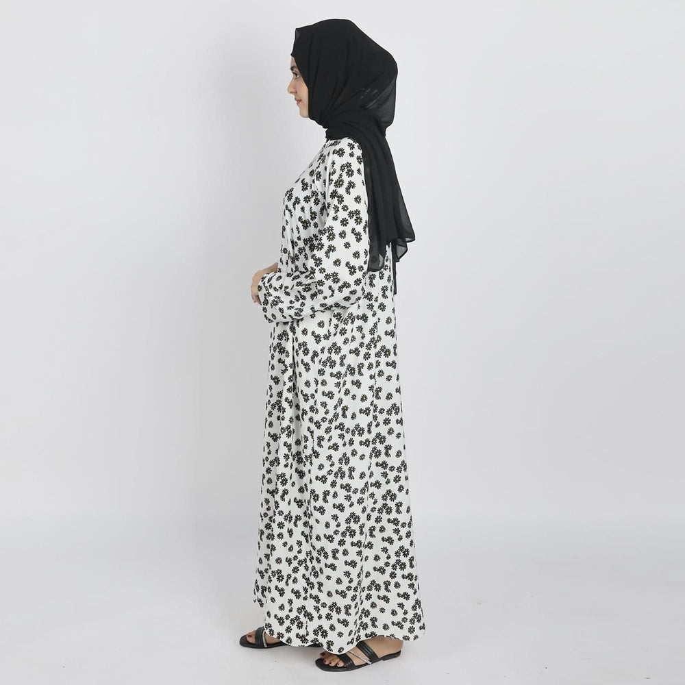 Women's Maxi Style Abaya  - Off White, Women Abayas, Chase Value, Chase Value