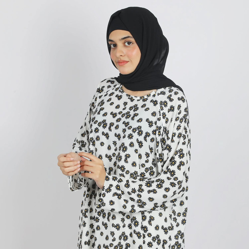 Women's Maxi Style Abaya  - Off White, Women Abayas, Chase Value, Chase Value