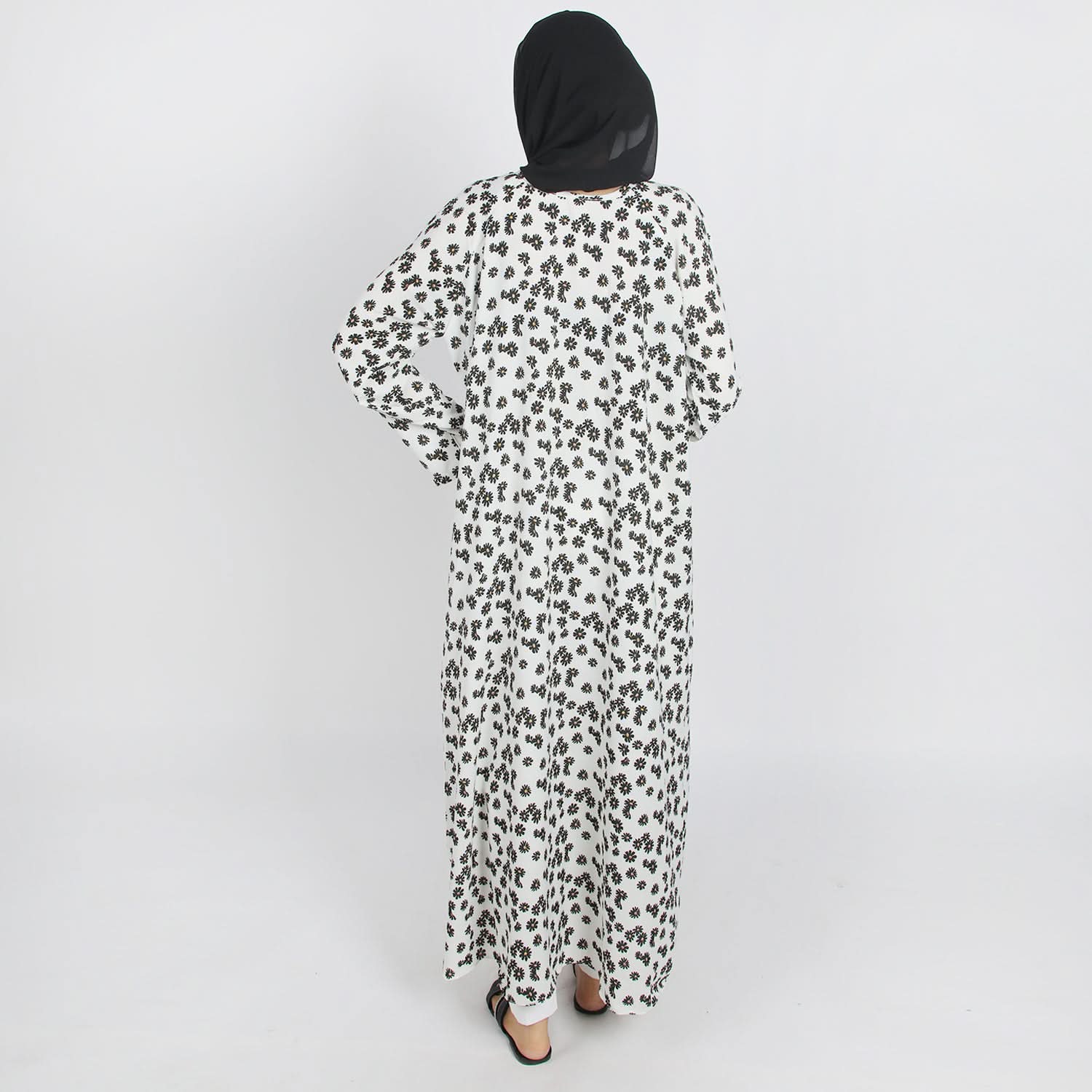 Women's Maxi Style Abaya  - Off White, Women Abayas, Chase Value, Chase Value