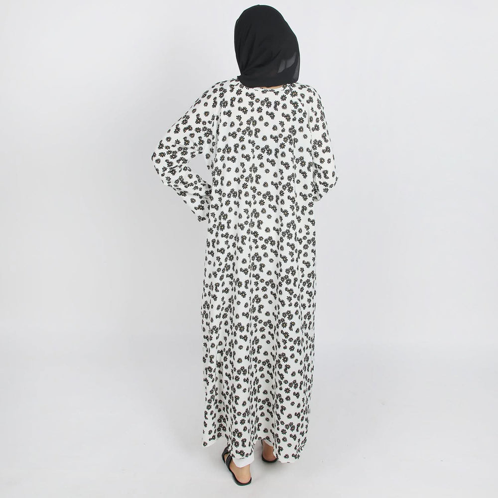 Women's Maxi Style Abaya  - Off White, Women Abayas, Chase Value, Chase Value